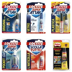 Colle Pattex, Loctite e Super Attack